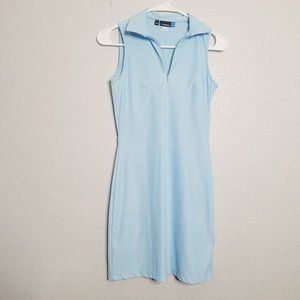 J. Lindeberg Womens Blue Golf Tennis Dress Size Xsmall Sleeveless Collared